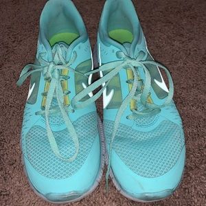 Light Blue Nike Free Running Shoes